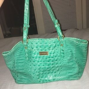 Sea-foam green designer tote bag